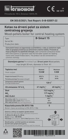 Tehnički prilog 6 za B-SMART 15: CE B SMART 15